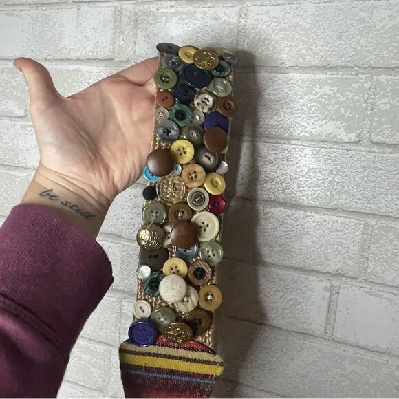 Unique Multicolored Button Belt with Women Back Stretchy (35” total length) OOAC - Picture 10 of 12